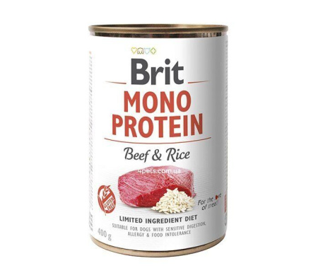 Brit Mono Protein Dog k 400 g с говядиной и темным рисом