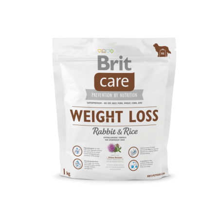 Brit Care Weight Loss Rabbit & Rice 1kg (д/собак з зайвою вагою)
