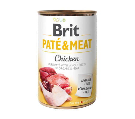 Brit Paté &amp; Meat Dog k 400 g с курицей