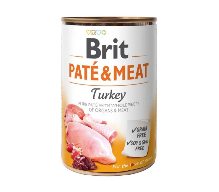 Brit Paté &amp; Meat Dog k 400 g с индейкой