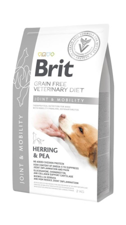 Brit GF VetDiets Dog Mobility 2 kg для суставов с селедкой, лососем, горохом и гречкой