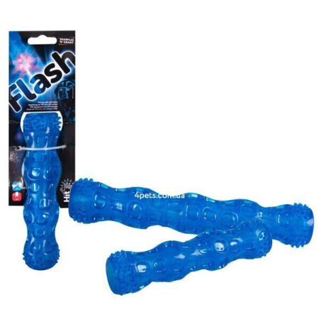 Flamingo Stick+LED ФЛАМИНГО АПОРТ с LED подсветкой игрушка для собак, резина, 28 см