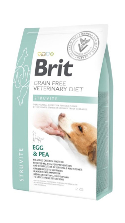 Brit GF VetDiets Dog Struvite 2 kg при мочекаменной болезни с яйцом, индейкой, горохом и гречкой